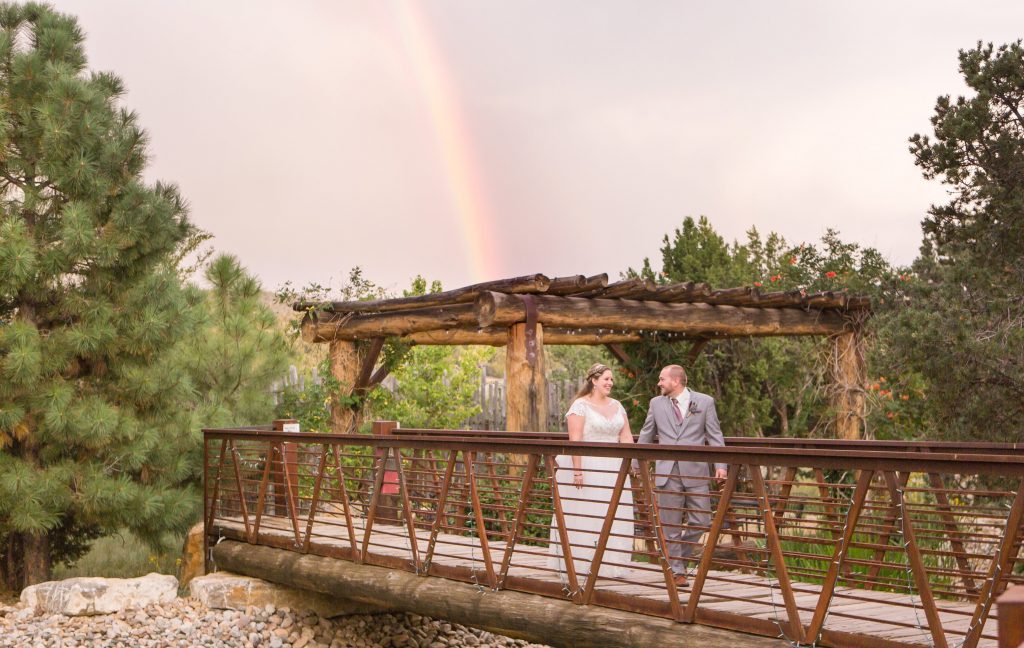 Outdoor wedding Nature Pointe bridge